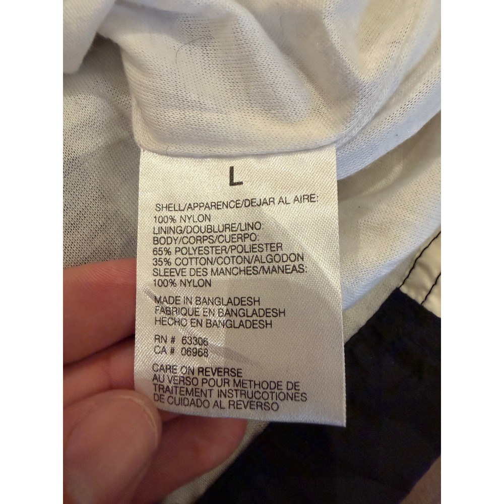 Wilson Windbreaker Jacket Mens Large Black White Blue Full Zip Embroidered Logo - Picture 5 of 7